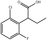 Benzeneacetic acid, 2-chloro-α-ethyl-6-fluoro- Struktur