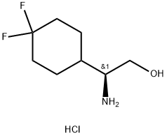 (S)-2-amino-2-(4,4-difluorocyclohexyl)ethan-1-ol hydrochloride Struktur