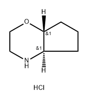 Cyclopent[b]-1,4-oxazine, octahydro-, hydrochloride (1:1), (4aR,7aR)-rel Struktur