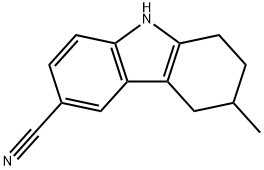 3-methyl-2,3,4,9-tetrahydro-1H-carbazole-6-carbonitrile Struktur