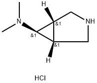 rac-(1R,5S,6R)-N,N-dimethyl-3-azabicyclo[3.1.0]hexan-6-amine dihydrochloride Struktur