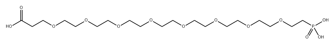 Carboxy-PEG8-phosphonic acid Struktur