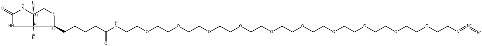 Biotin-PEG10-CH2CH2N3 Struktur