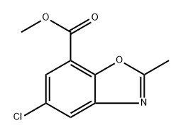 methyl 5-chloro-2-methylbenzo[d]oxazole-7-carboxylate Struktur