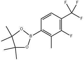 3-Fluoro-2-methyl-4-(trifluoromethyl)phenylboronic acid pinacol ester Struktur