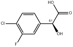 (S)-2-(4-chloro-3-fluorophenyl)-2-hydroxyacetic acid Struktur