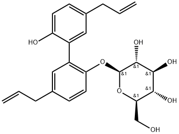 magnolol-2-O-β-D-glucopyranoside Struktur