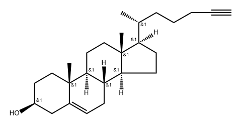 27-Norcholest-5-en-25-yn-3-ol, (3β)- Struktur