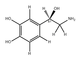 Norepinephrine-d6 Hydrochloride Struktur