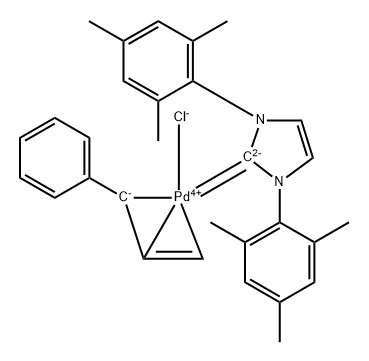 Chloro[(1,2,3-η)-1-phenyl-2-propen-1-yl]-[1,3-bis(2,4,6-trimethylphenyl)-1,3-dihydro-2H-imidazol-2-ylidene]-palladium(II)