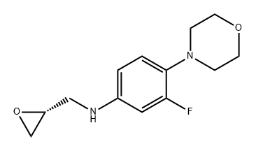 (R)-3-Fluoro-4-morpholino-N-(oxiran-2-ylmethyl)aniline Struktur