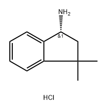 (1R)-3,3-dimethyl-2,3-dihydro-1H-inden-1-amine hydrochloride Struktur