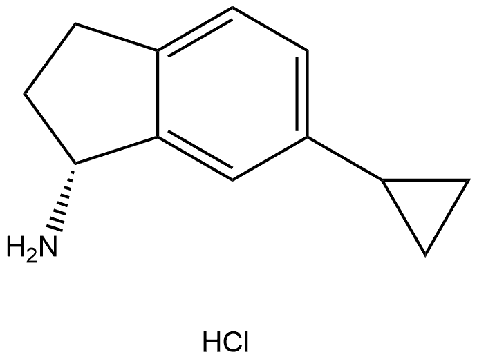 (R)-6-cyclopropyl-2,3-dihydro-1H-inden-1-amine hydrochloride Struktur