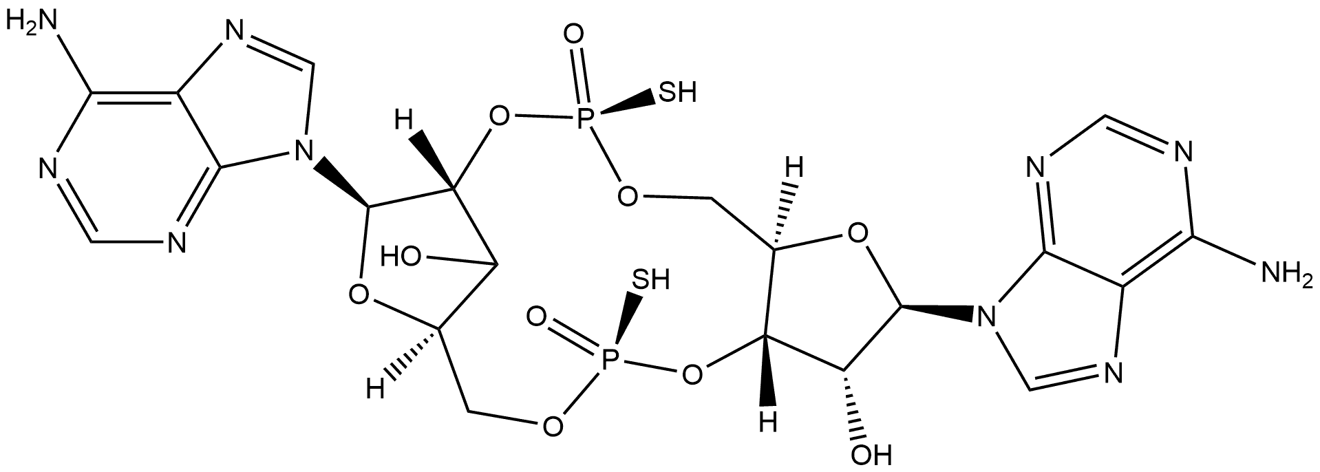 c[A(2',5')pS[Sp]-A(3',5')pS[Rp]] Struktur