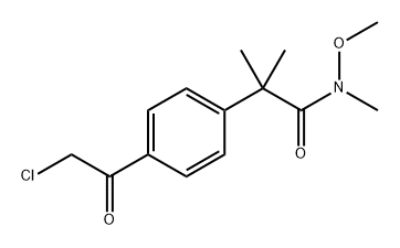 4-(2-Chloroacetyl)-N-methoxy-N,α,α-trimethyl-benzeneacetamide Struktur