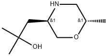 3-Morpholineethanol, α,α,6-trimethyl-, (3R,6S)-rel- Struktur