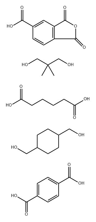 1,4-Benzenedicarboxylic acid, polymer with 1,4-cyclohexanedimethanol, 1,3-dihydro-1,3-dioxo-5-isobenzofurancarboxylic acid, 2,2-dimethyl-1,3-propanediol and hexanedioic acid Struktur