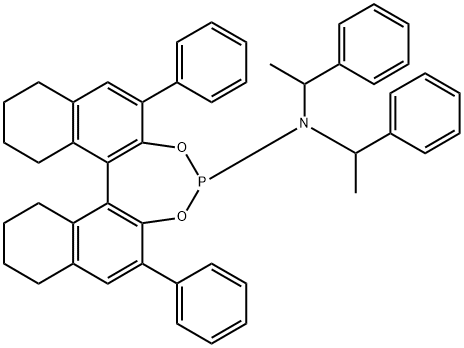 Dinaphtho[2,1-d:1',2'-f][1,3,2]dioxaphosphepin-4-amine, 8,9,10,11,12,13,14,15-octahydro-2,6-diphenyl-N,N-bis[(1R)-1-phenylethyl]-, (11bS)- Struktur