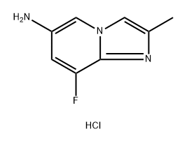 Imidazo[1,2-a]pyridin-6-amine, 8-fluoro-2-methyl-, hydrochloride (1:1) Struktur