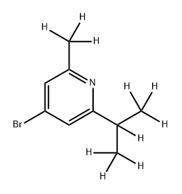 4-Bromo-[2-methyl-6-(iso-propyl)-d10]-pyridine Struktur