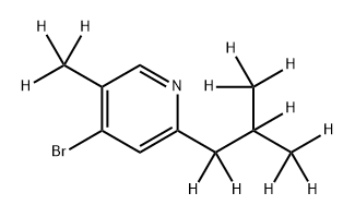 4-Bromo-[3-methyl-6-(iso-butyl)-d12]-pyridine Struktur