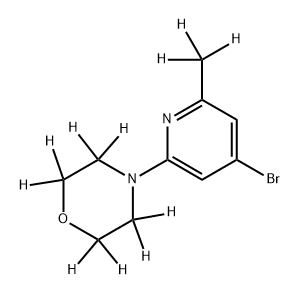 4-Bromo-(2-methyl-6-morpholino-d11)-pyridine Struktur