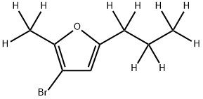 3-Bromo-[2-methyl-5-(n-propyl)-d10]-furan Struktur