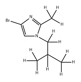 4-Bromo-[1-(iso-butyl)-2-methyl-d12]-imidazole Struktur