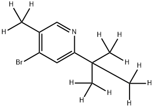 4-Bromo-[3-methyl-6-(tert-butyl)-d12]-pyridine Struktur