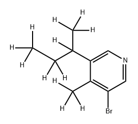 3-Bromo-[5-(sec-butyl)-4-methyl-d12]-pyridine Struktur