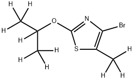 4-Bromo-[2-(iso-propoxy)-5-methyl-d10]-thiazole Struktur