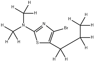 4-Bromo-[2-dimethylamino-5-(n-propyl)-d13]-thiazole Struktur