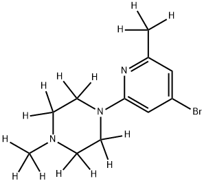 4-Bromo-[2-methyl-6-(N-methylpiperazin-1-yl)-d14)-pyridine Struktur