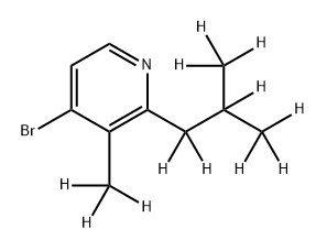 4-Bromo-[2-(iso-butyl)-3-methyl-d12]-pyridine Struktur