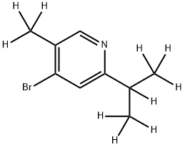 4-Bromo-[3-methyl-6-(iso-propyl)-d10]-pyridine Struktur