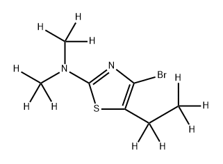 4-Bromo-(2-dimethylamino-5-ethyl-d11)-thiazole Struktur