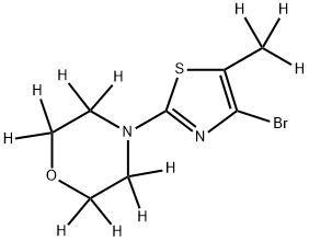 4-Bromo-[(5-methyl-2-morpholino)-d11]thiazole Struktur