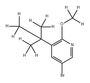 3-Bromo-[5-(tert-butyl)-6-methoxy-d12]-pyridine Struktur