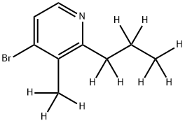 4-Bromo-[2-(n-propyl)-3-methyl-d10]-pyridine Struktur