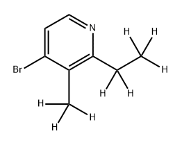 4-Bromo-(2-ethyl-3-methyl-d8)-pyridine Struktur