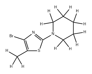 4-Bromo-[(5-methyl-2-piperidino)-d13]thiazole Struktur