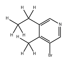 3-Bromo-(4-methyl-5-ethyl-d8)-pyridine Struktur