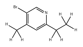 3-Bromo-(4-methyl-6-ethyl-d8)-pyridine Struktur