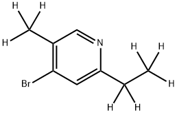 4-Bromo-(3-methyl-6-ethyl-d8)-pyridine Struktur