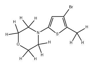 3-Bromo-(2-methyl-5-morpholino-d11)-thiophene Struktur