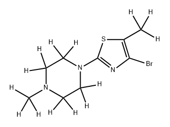 4-Bromo-[5-methyl-2-(N-methylpiperazin-1-yl)-d14]- thiazole Struktur