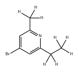 4-Bromo-(2-methyl-6-ethyl-d8)-pyridine Struktur