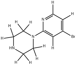 4-Bromo-2-[(piperazin-1-yl)pyridine-d11] Struktur