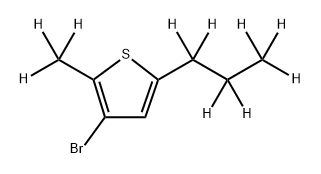 3-Bromo-[2-methyl-5-(n-propyl)-10]-thiophene Struktur