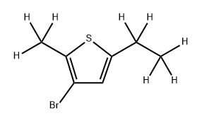 3-Bromo-(2-methyl-5-ethyl-d8)-thiophene Struktur